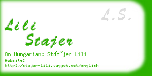 lili stajer business card